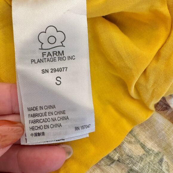 Farm Rio Mixed Print Midi Wrap Dress Small NWT - Picture 15 of 16